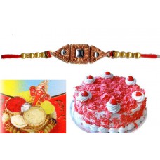 Rakhi With Redvelvet Cake