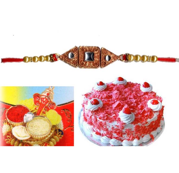 Rakhi With Redvelvet Cake