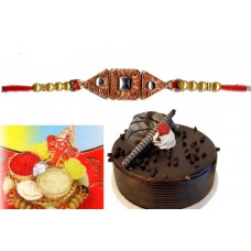 Rakhi With Chocolate Truffle Cake