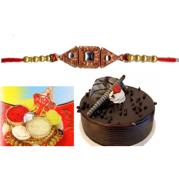 Rakhi With Chocolate Truffle Cake