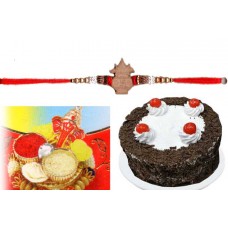 Rakhi With Black Forest Cake Combo