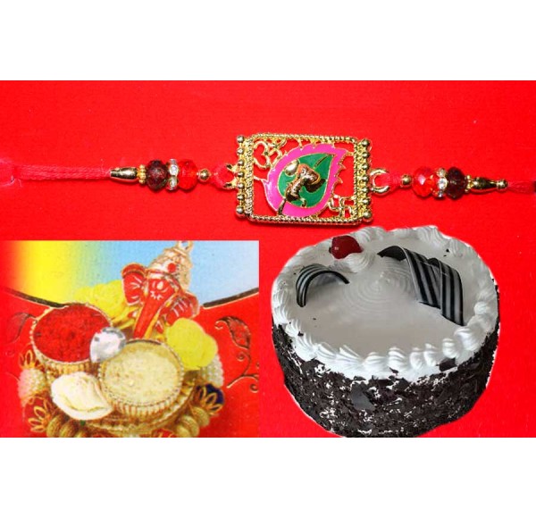 Rakhi With Chocolate Cake Combo