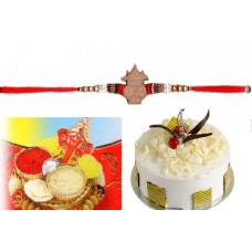 Rakhi With Pineapple Cake Combo