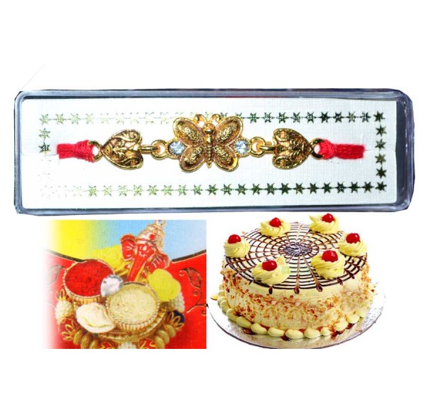 Rakhi With Butter Scotch Cake Combo