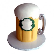 Beer Mug Fondant Cake 