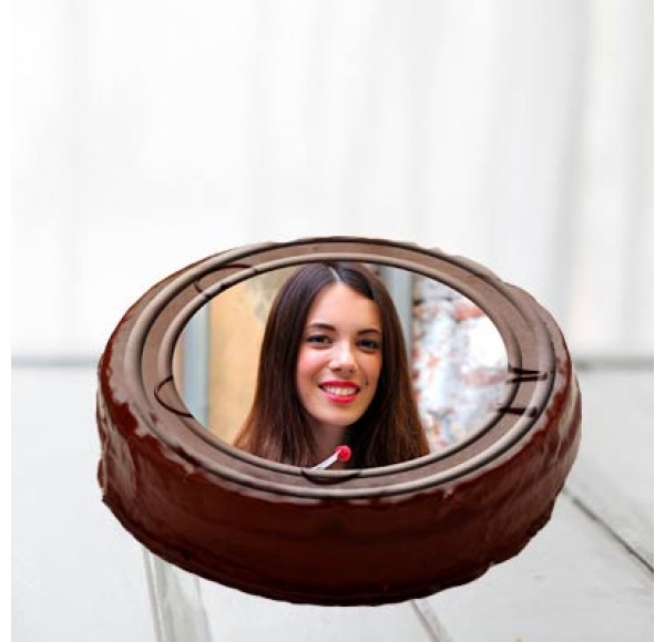 Chocolate Truffle Photo Cake Round