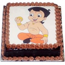 Garnished Treat of Chota Bheem Cake